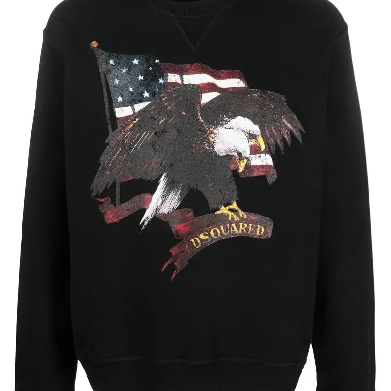 DSQUARED 2 Graphic Printed Crewneck Sweatshirt-5