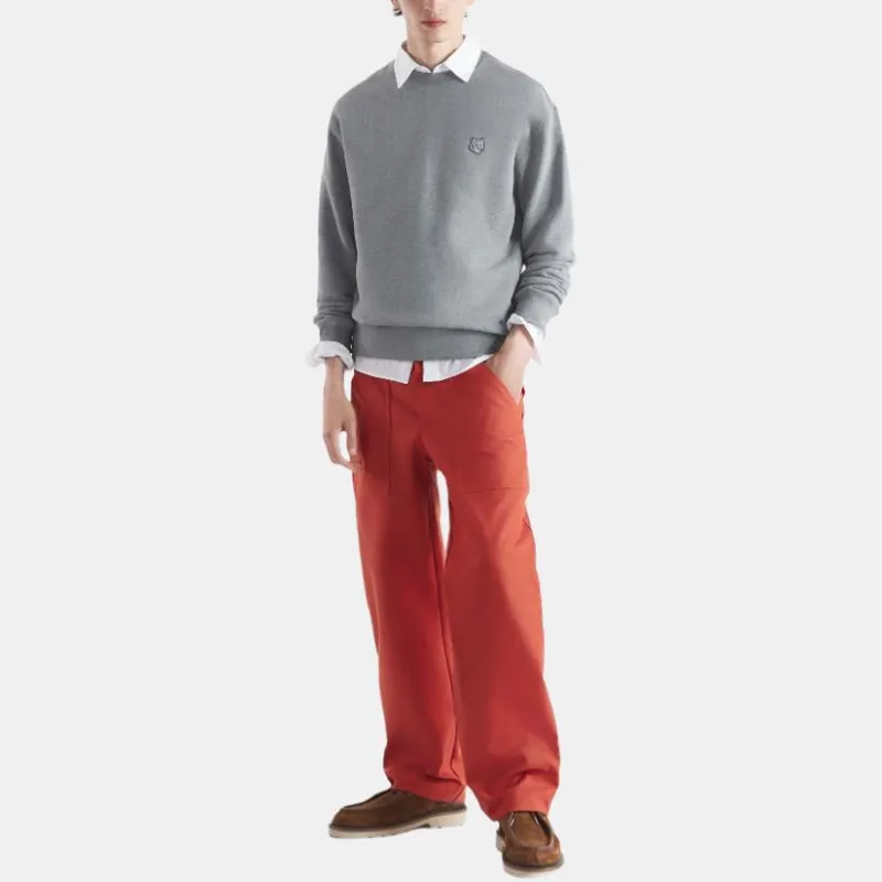 Maison Kitsune Fox Head Patch Crewneck Sweatshirt-3