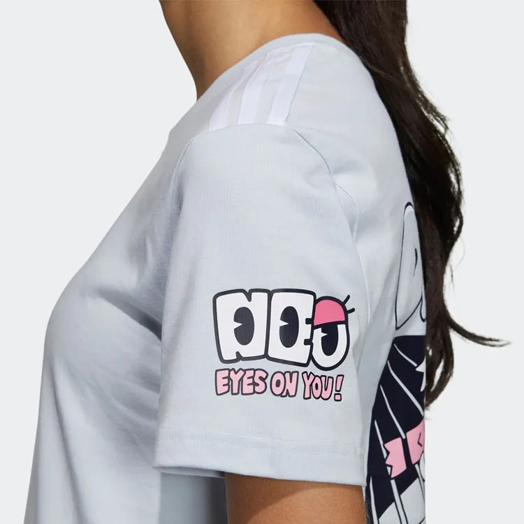 Adidas Neo Short Sleeved Dresses Women's Blue-4
