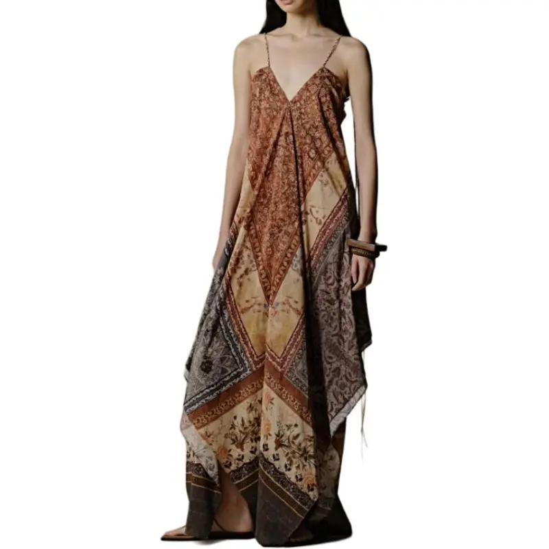 INTO THE EAST Abstract pattern Midi Dress-2