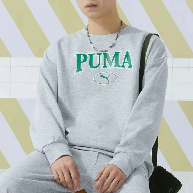 PUMA Sweatshirt Men's Gray Shopping Bag Included-5