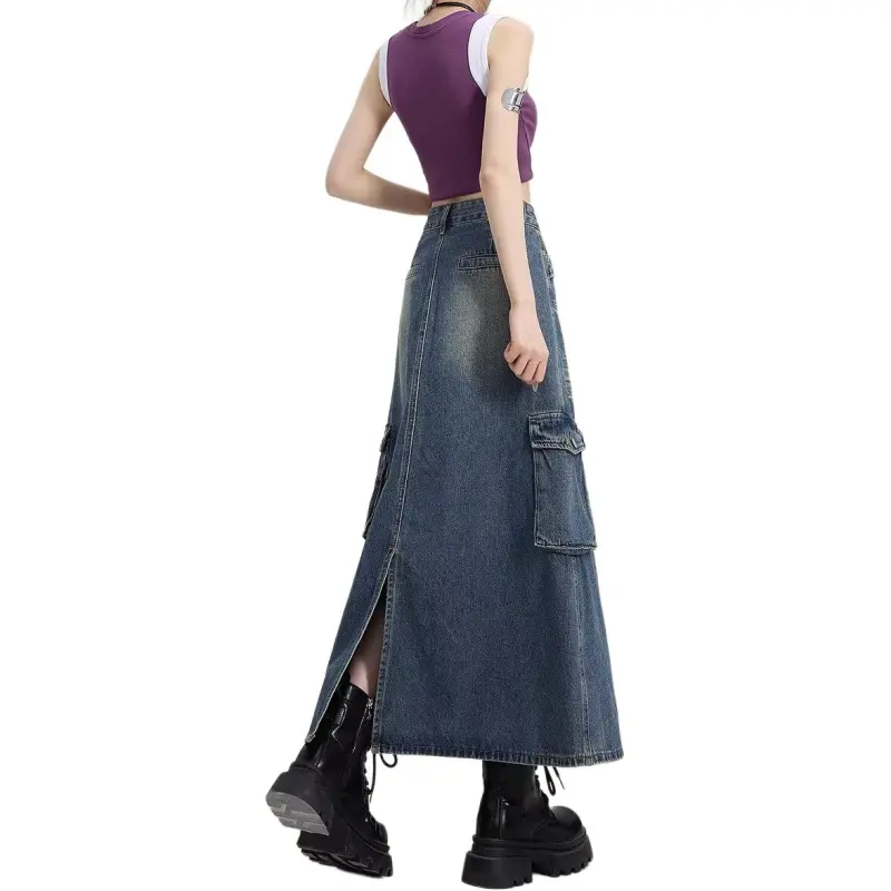 Concubine Zhu Denim Long Skirt Women's-1
