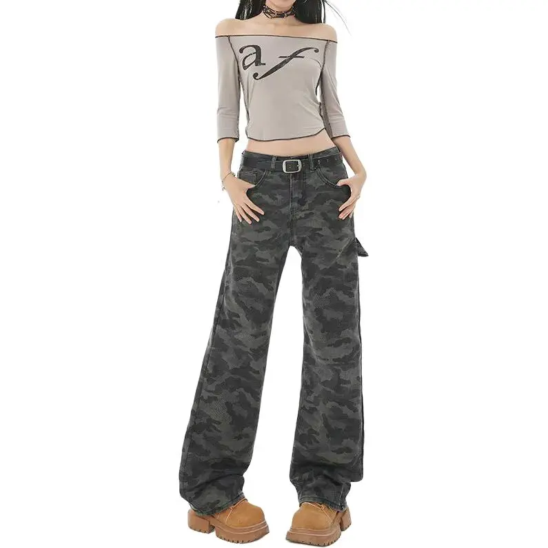 Concubine Zhu Jeans Women's Camouflage-6