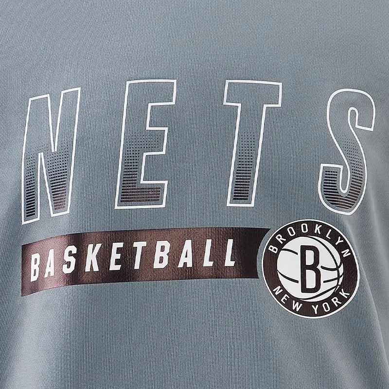 NBA Set-in Sleeve T-Shirt Unisex Stormy Gray-4