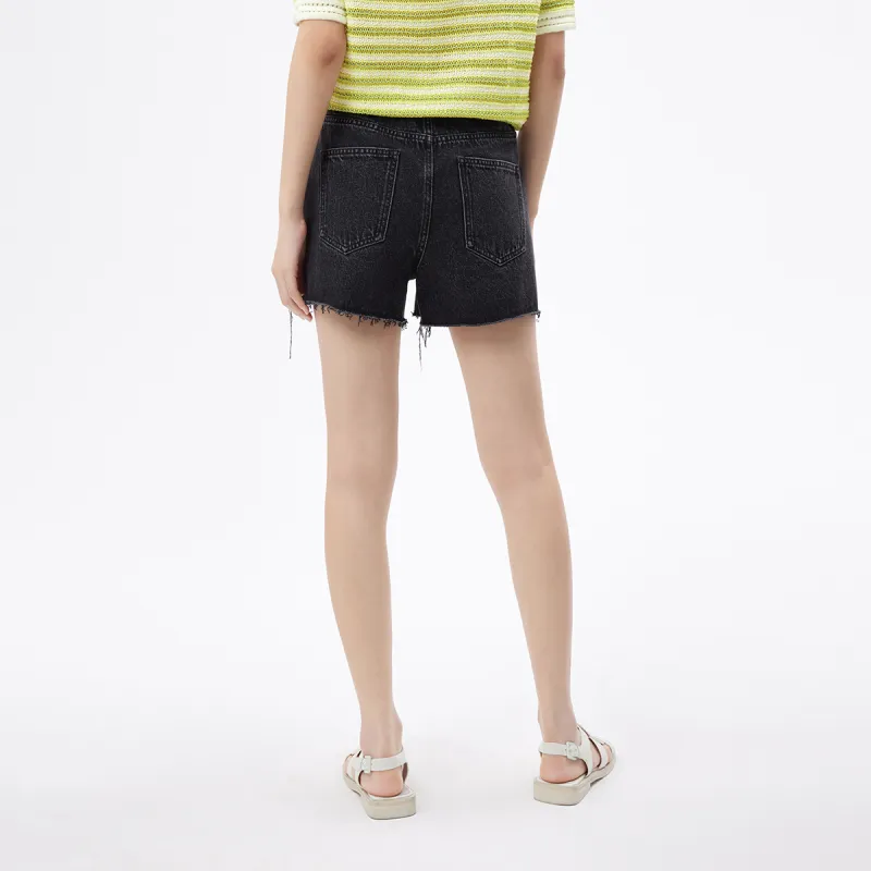 Broadcast Denim Shorts Women's Black-2
