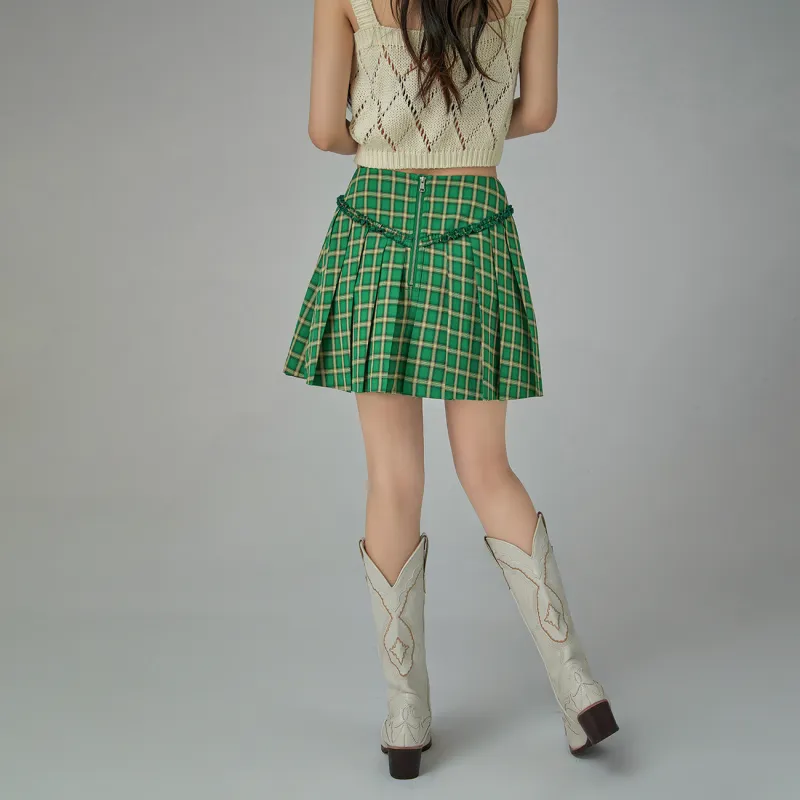 CHUU Casual Short Skirts Women's Green-1