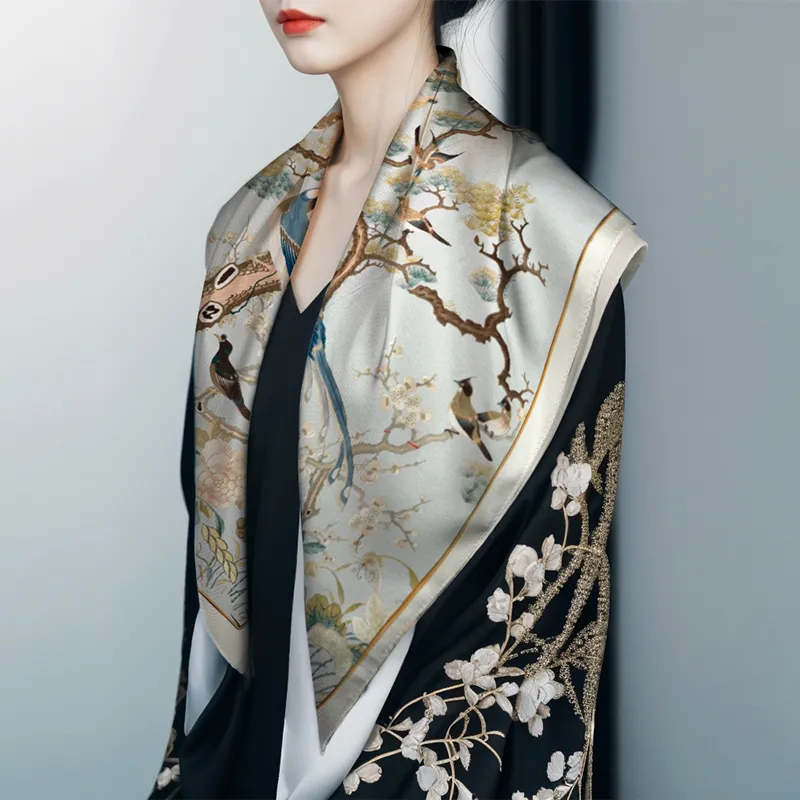 WENSLI Silk Scarves Women's-1