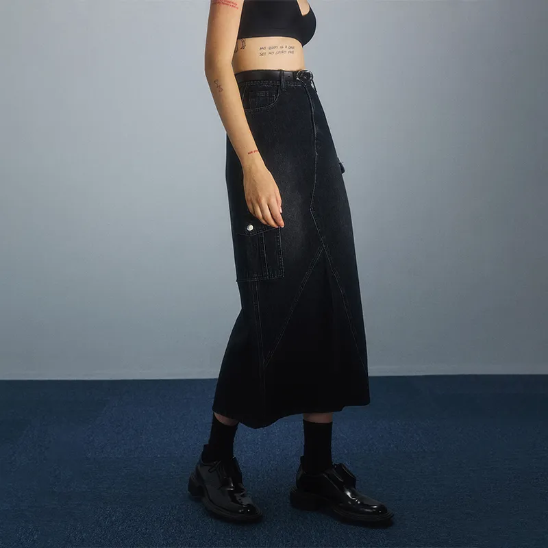 ETERNITY ITA Denim Short Skirts Women's Black-3