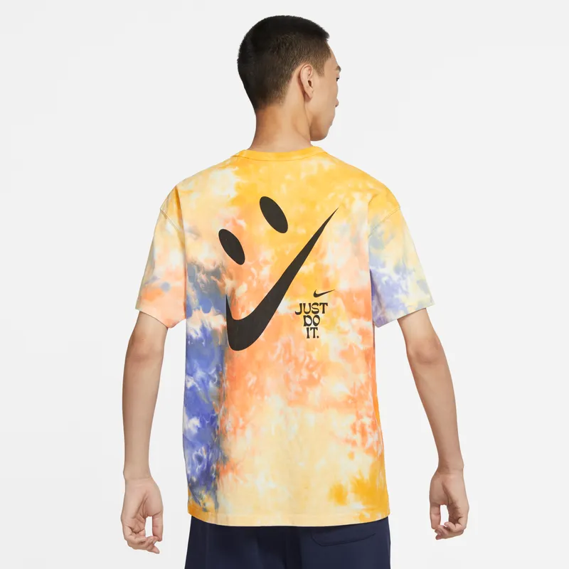 Nike Drop Shoulder Sleeve T Shirt Men's Orange-3