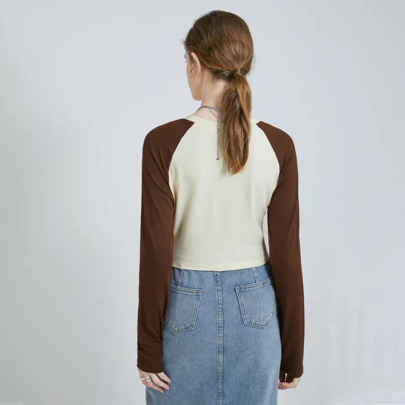FOREVER 21 Crop Tops Women's Coffee-1