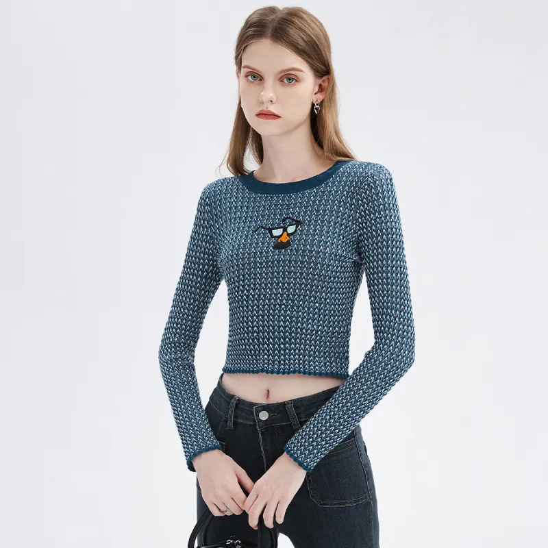 FOREVER 21 Crop Tops Women's Blue-1