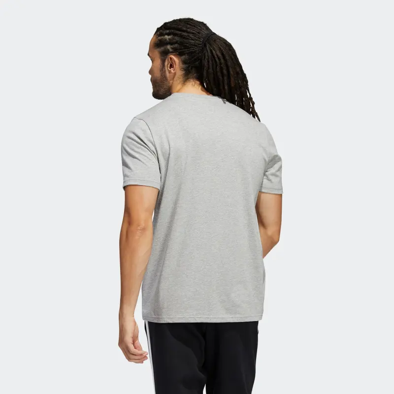 Adidas T Shirts Men Medium Heather Gray-4
