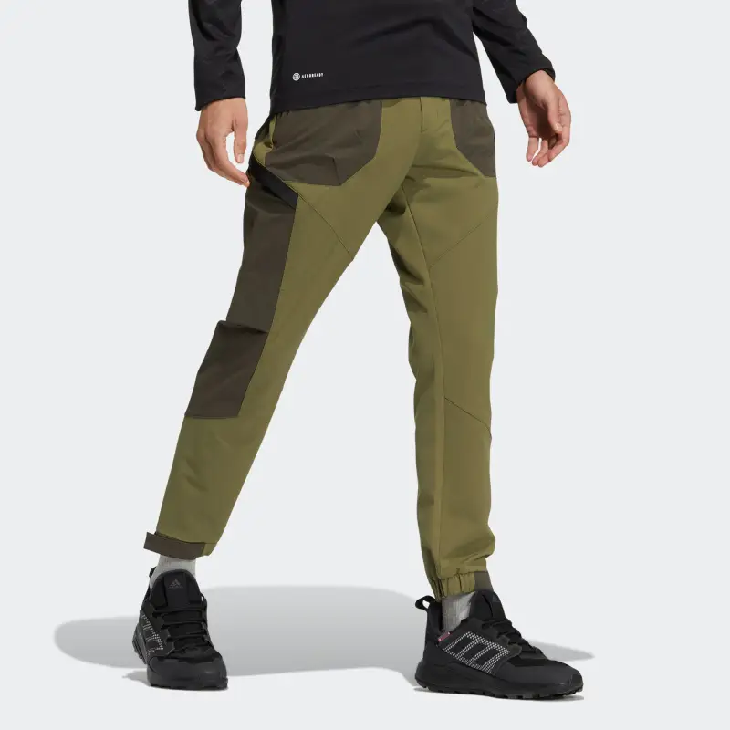 Adidas Knitted Sports Pants Men's Brown Green-3