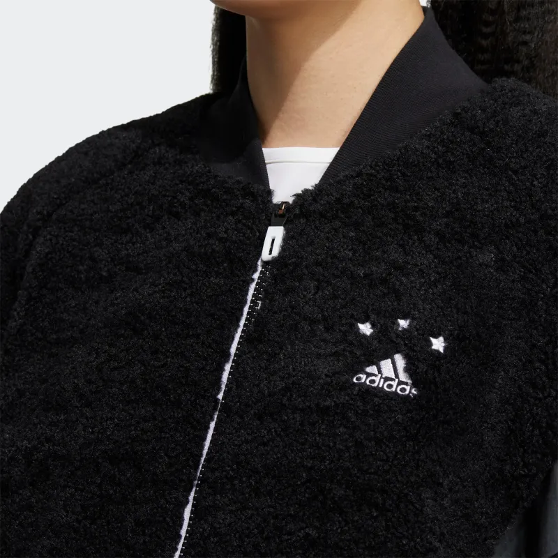 Adidas Cropped Coats Women's Black-4