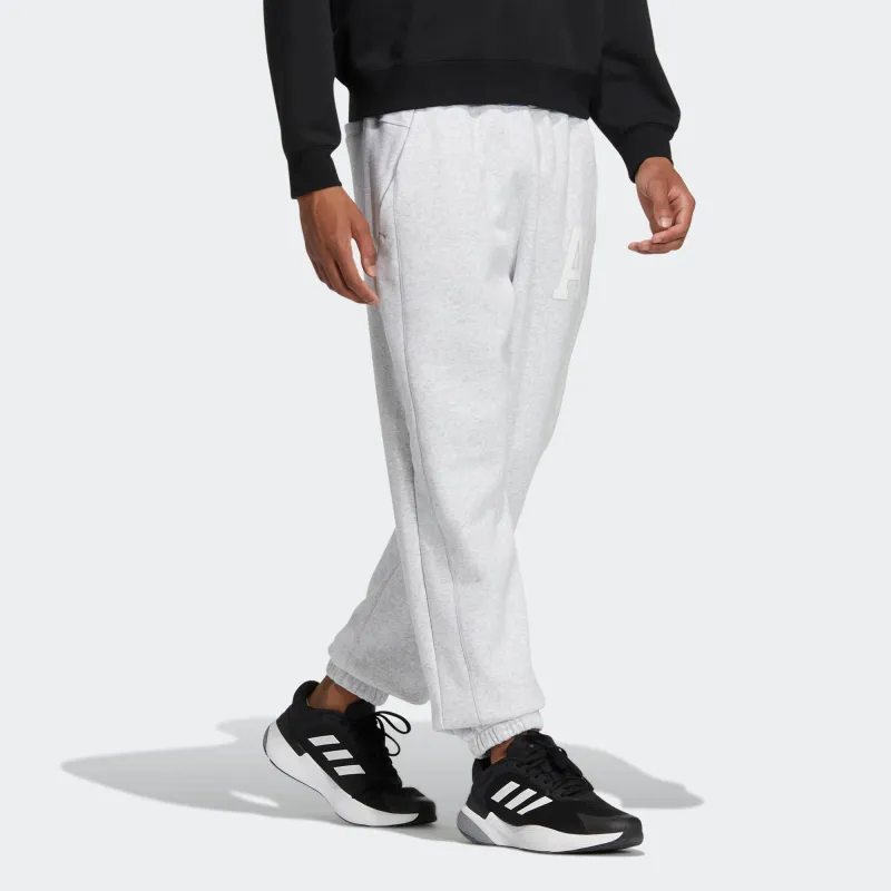 Adidas Knitted Sweatpants Men Light Gray-3