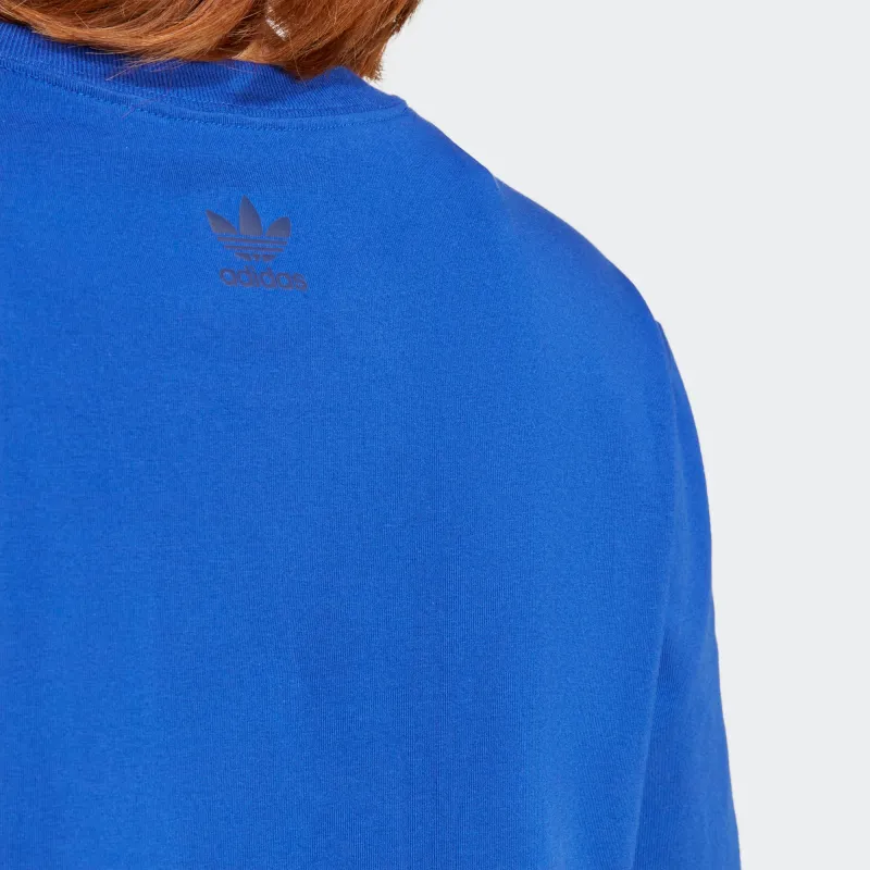 Adidas Originals T Shirt Women's Fluorescent Blue-4