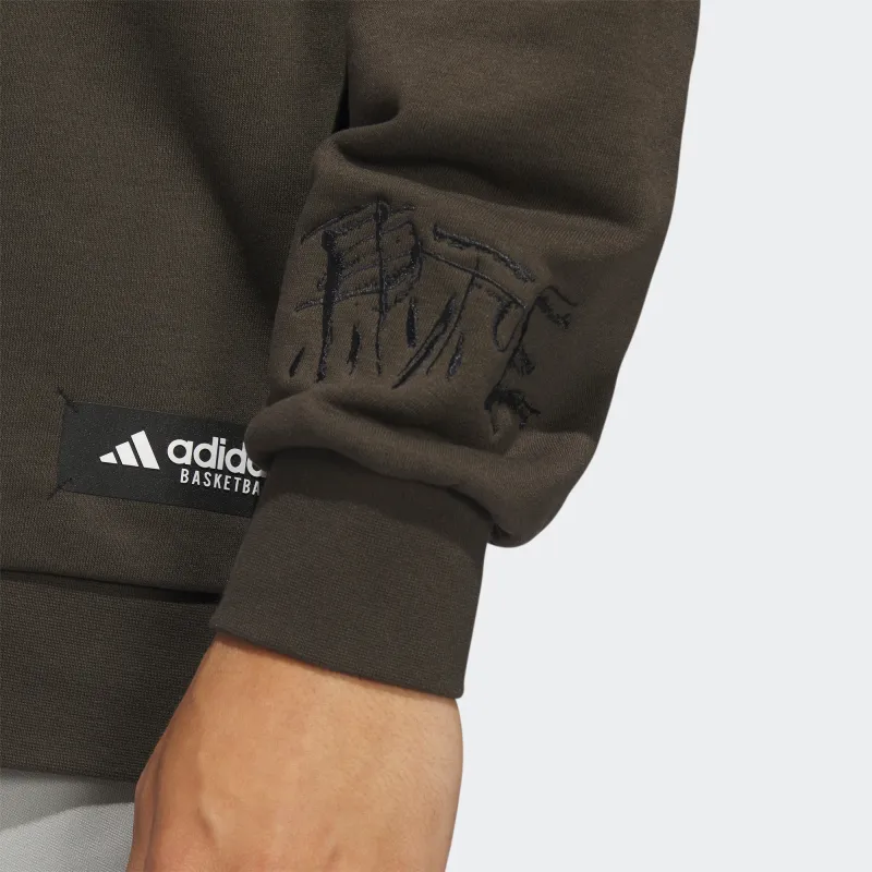 Adidas CNY Sweatshirts Men Dark Olive Green-4