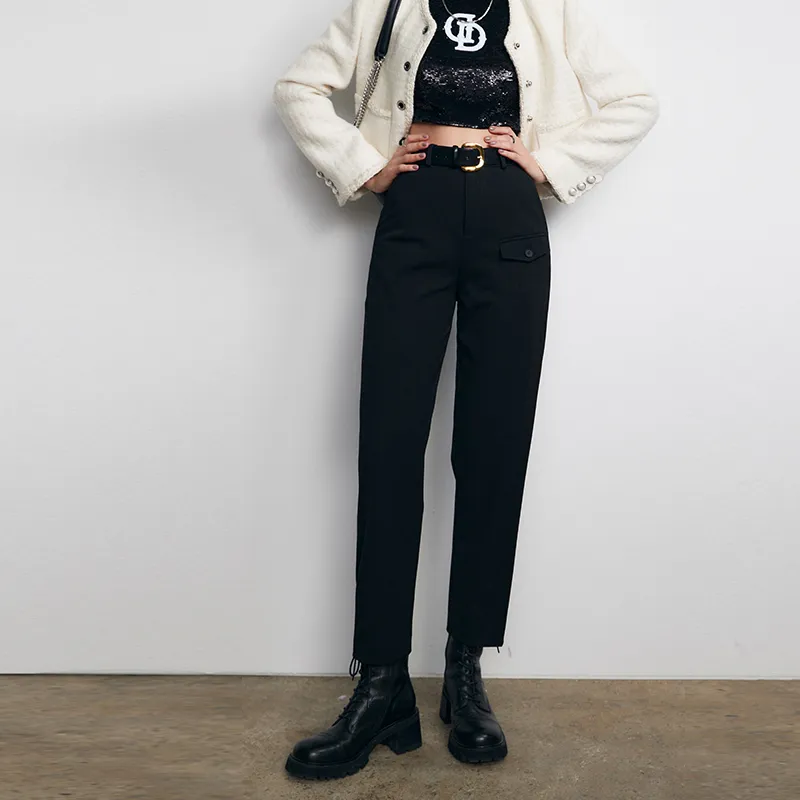 Dimple Hsu Cargo Pants Women's Black-2