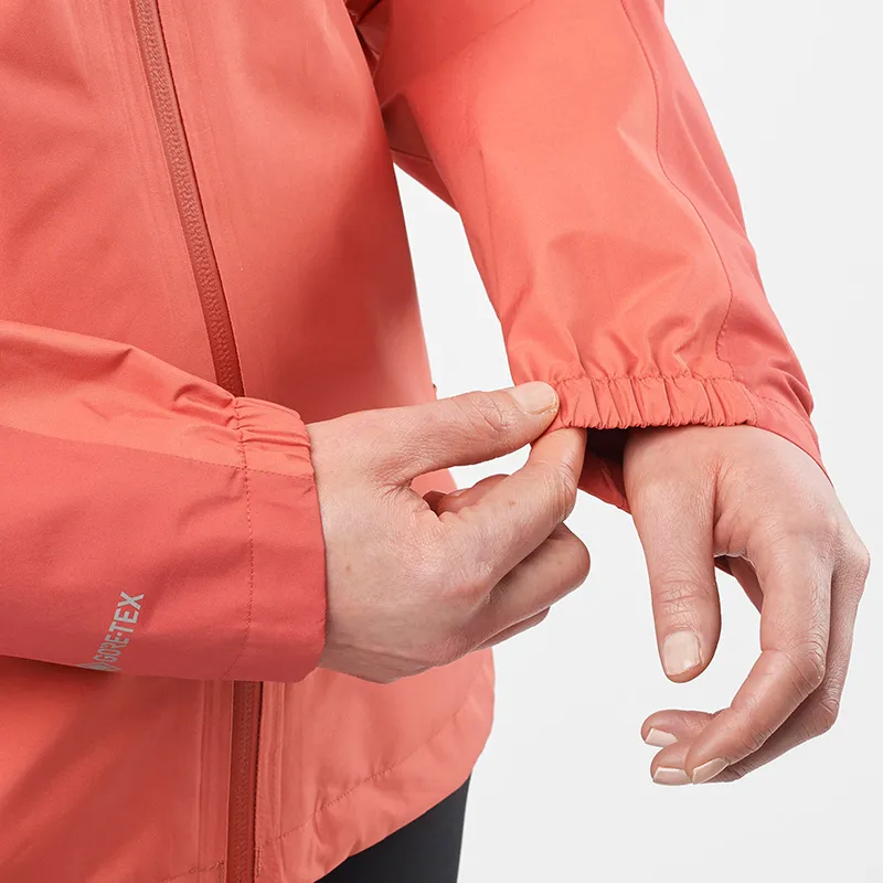 SALOMON OUTLINE Waterproof And Breathable Water-Repellent Windbreaker Jacket Women's Mineral Red-3