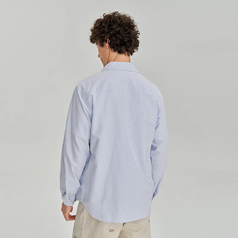 Lee Shirts Men Blue White-2