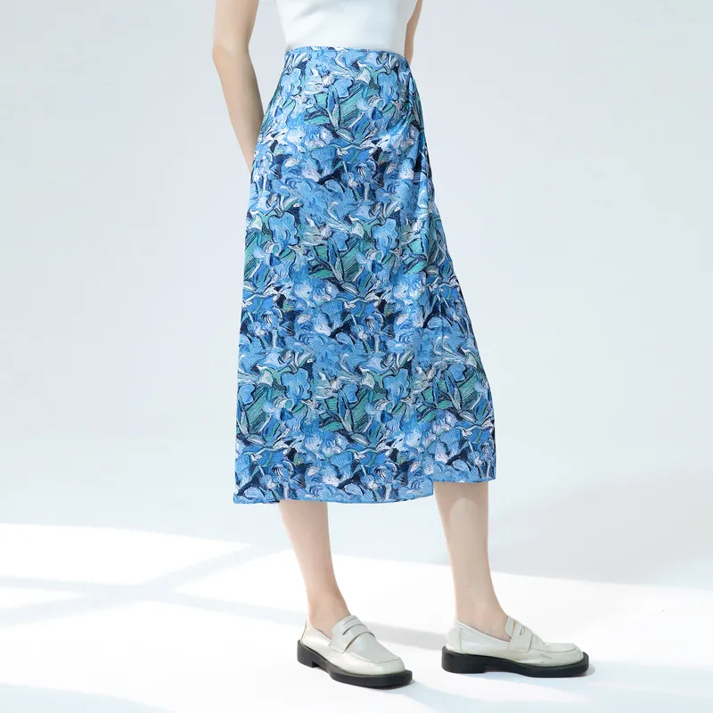 THE SEA LIFE THE SEA LIFE X Morandi Co brand Casual Long Skirts Women's Klein Blue-2