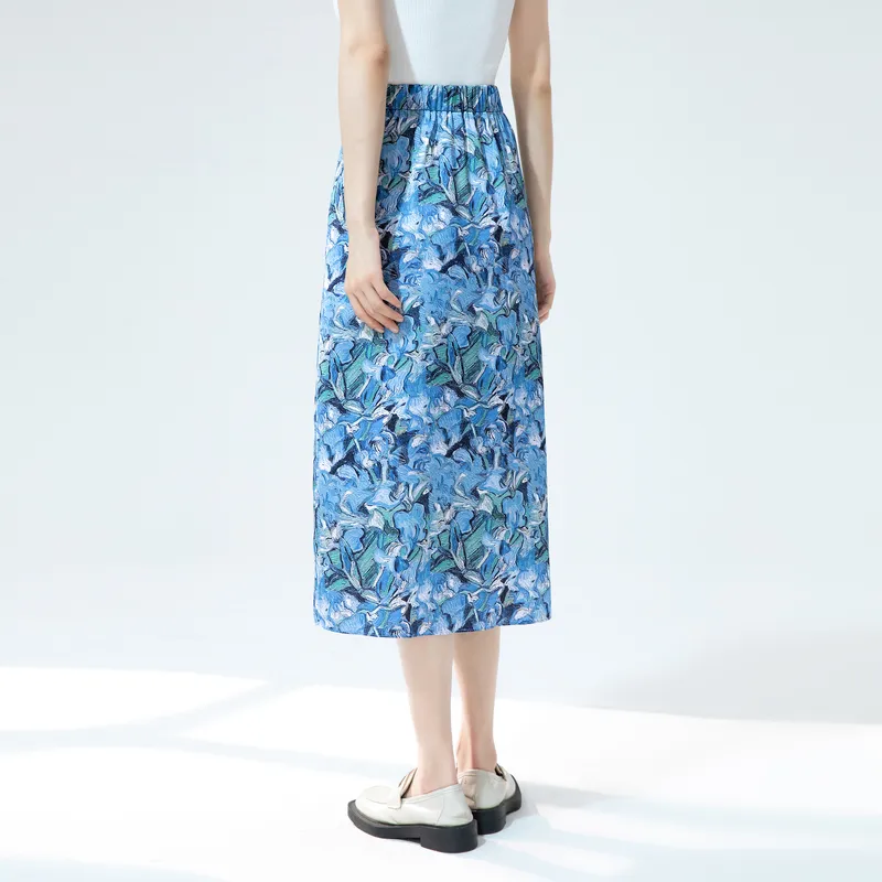 THE SEA LIFE THE SEA LIFE X Morandi Co brand Casual Long Skirts Women's Klein Blue-1