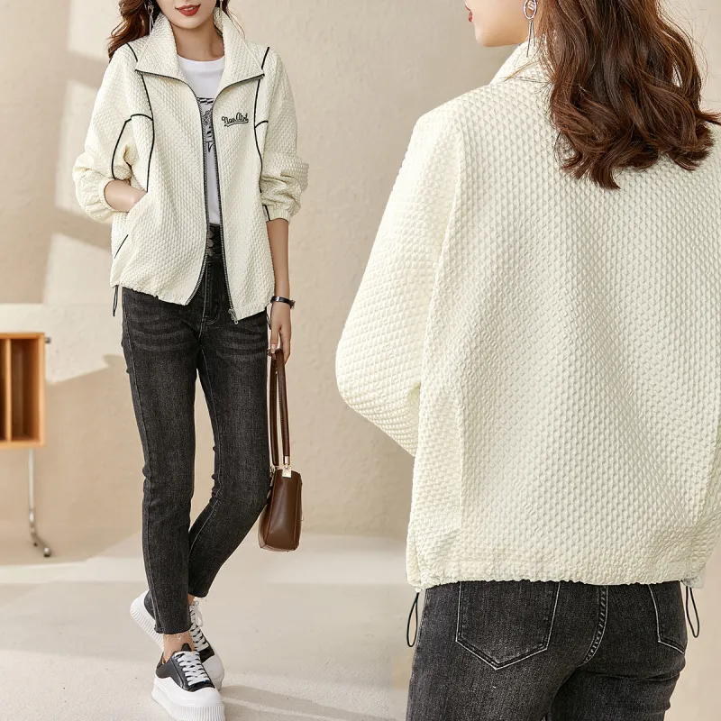 OUNIXUE Jackets Women's Beige-1
