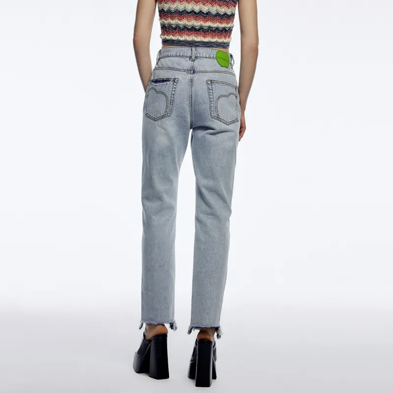 UOOYAA Jeans Women's Denim Blue-1