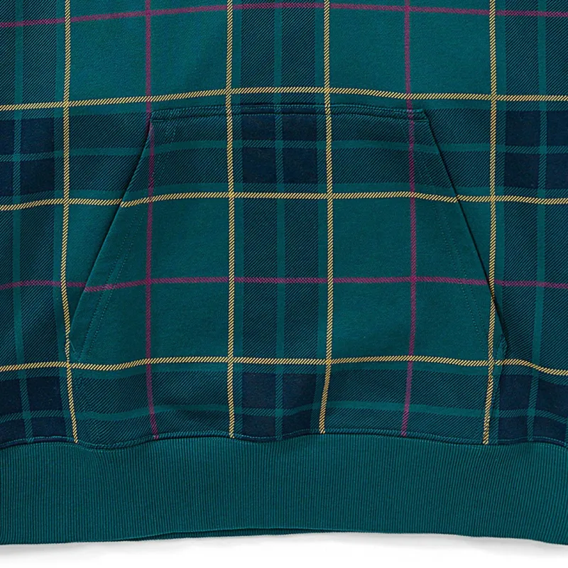 Vans Sweatshirts Unisex Green Plaid Print-3