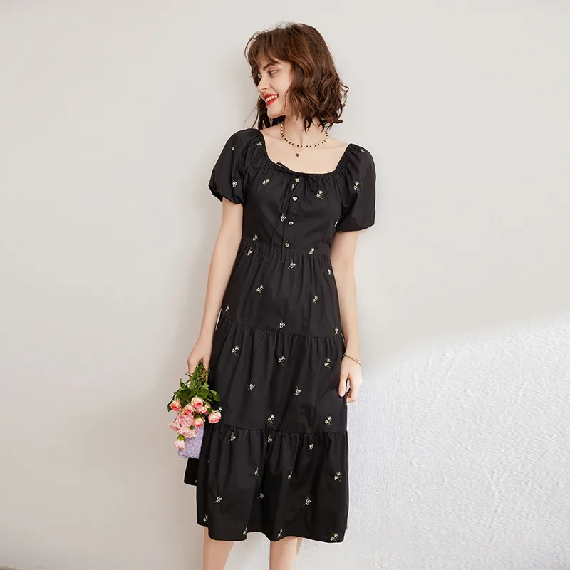 LOUISY AO Short Sleeved Dresses Women's Black-4