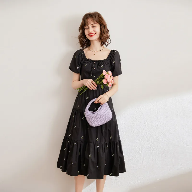 LOUISY AO Short Sleeved Dresses Women's Black-2