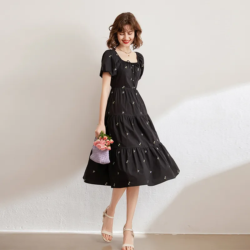 LOUISY AO Short Sleeved Dresses Women's Black-3