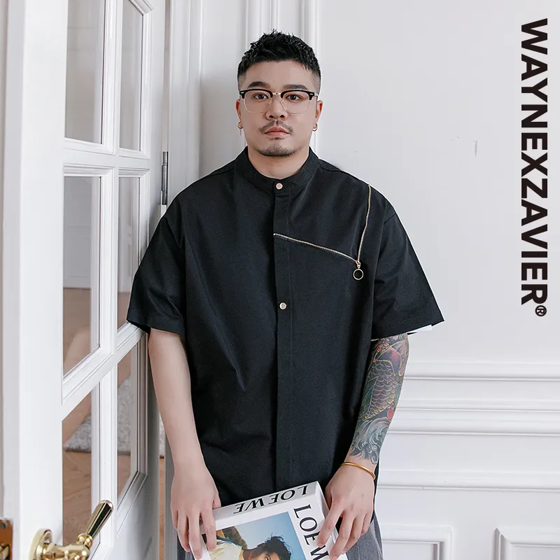 WAYNEXZAVIER Shirts Men Black-2