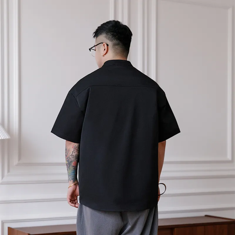 WAYNEXZAVIER Shirts Men Black-4