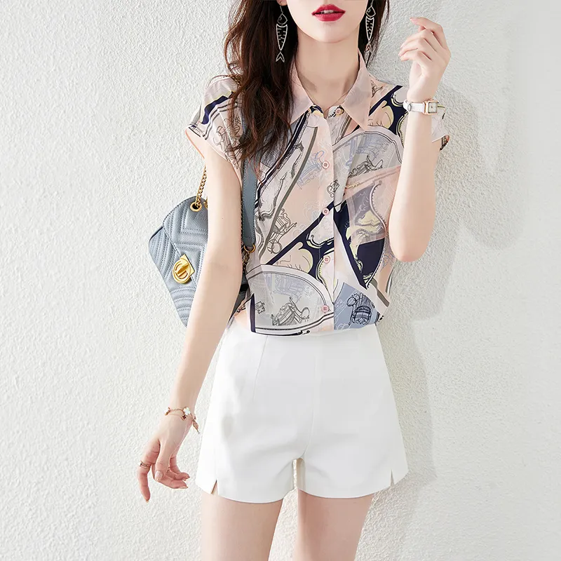 Still Quiet Shirt Women's Apricot Pink/Multicolor-4