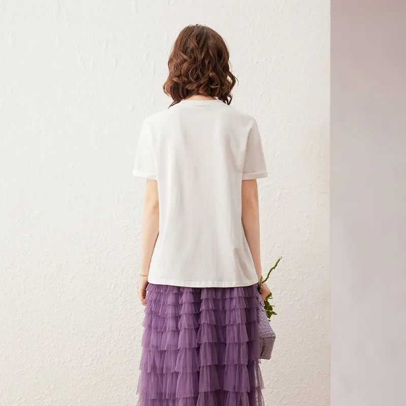 LOUISY AO Drop Shoulder Sleeve T Shirt Women's White-2