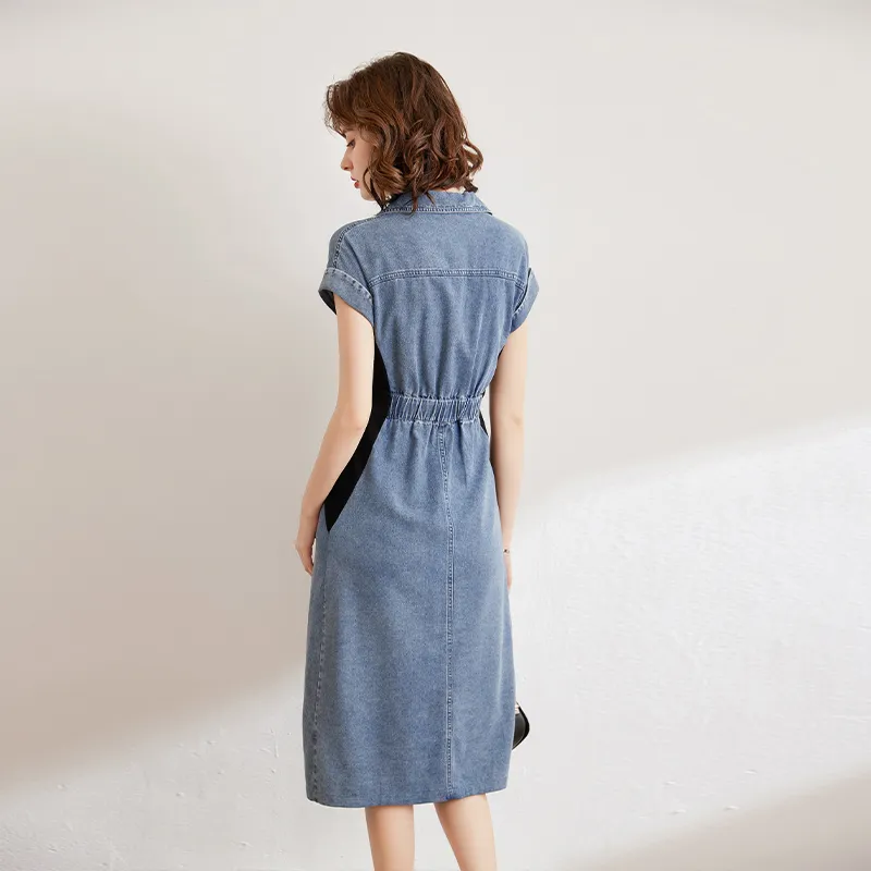LOUISY AO Short Sleeved Dress Women's Blue-5