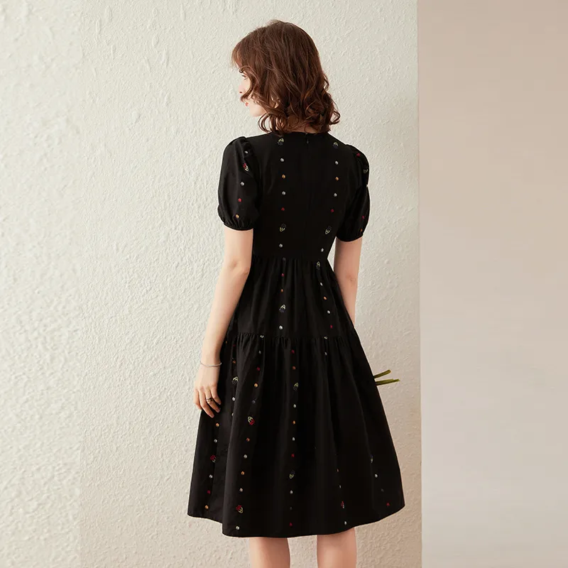 LOUISY AO Short Sleeved Dresses Women's Black-2