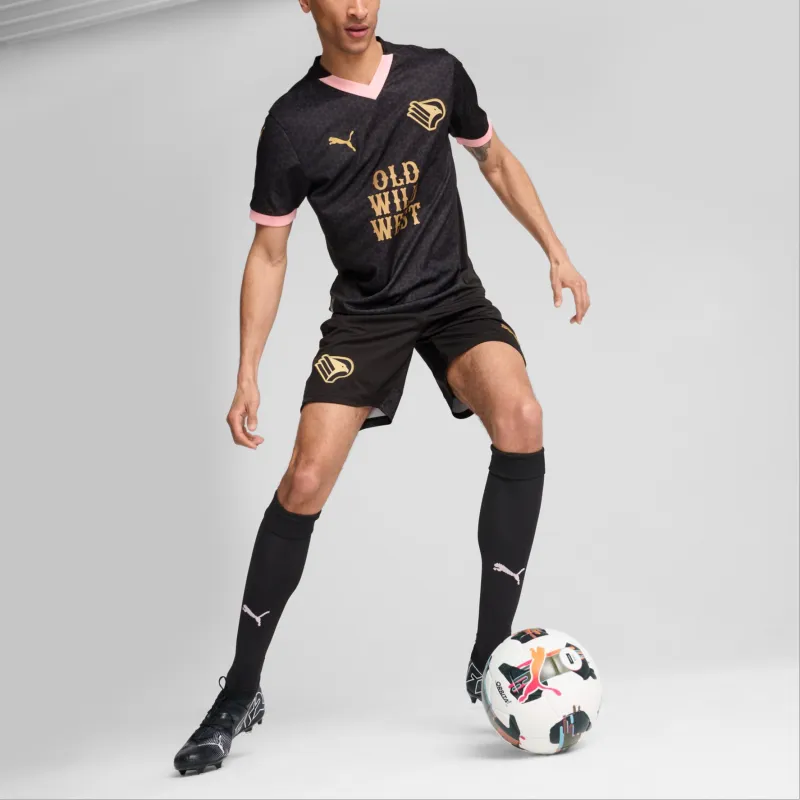 PUMA DRYCELLPalermo SS24 Soccer Bottoms Men's Black Gold-4