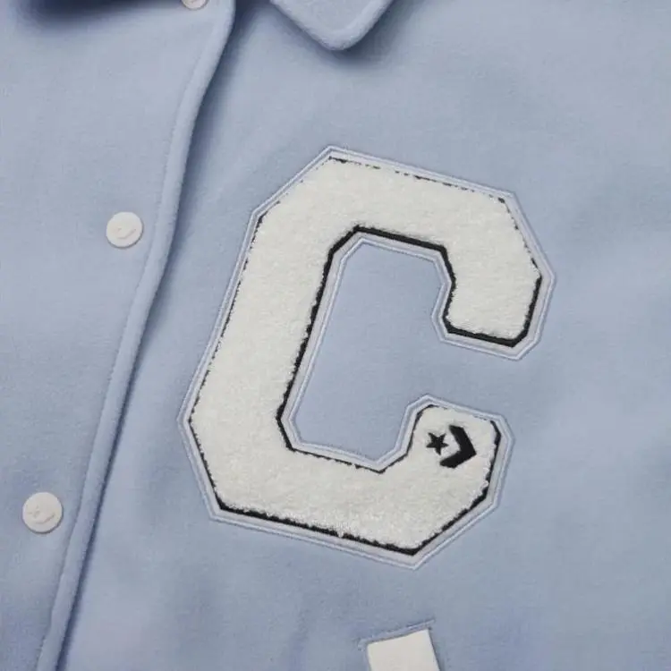 Converse Baseball Jacket Women's Light Blue-3