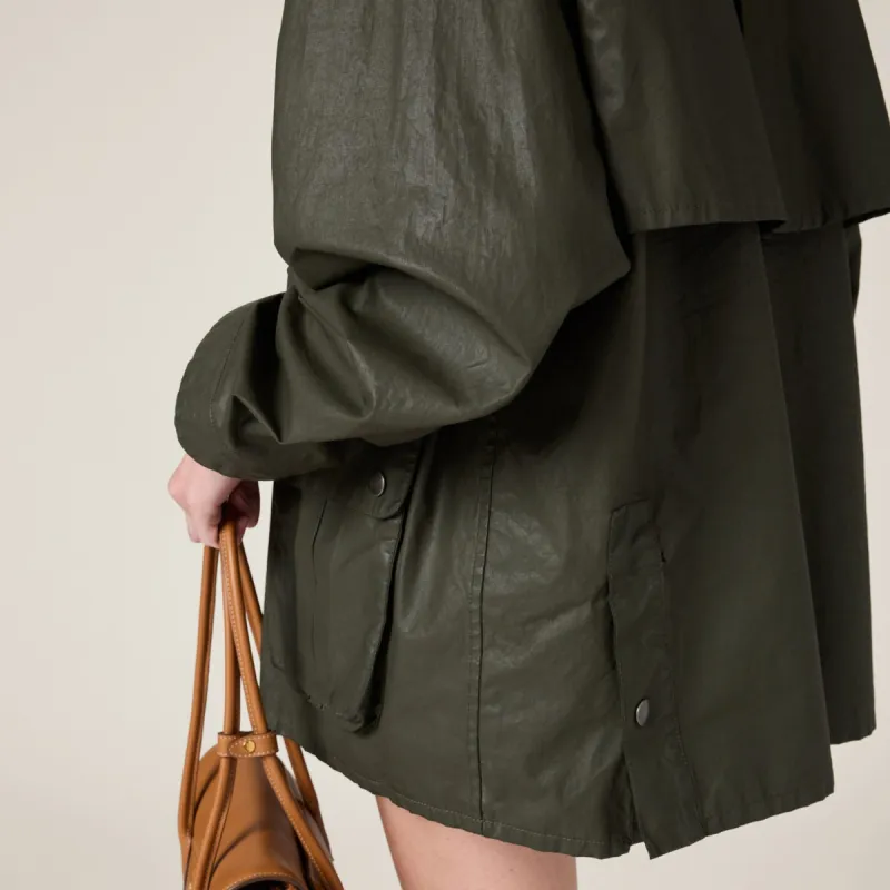 MIU MIU Button Up Poplin Jacket-5