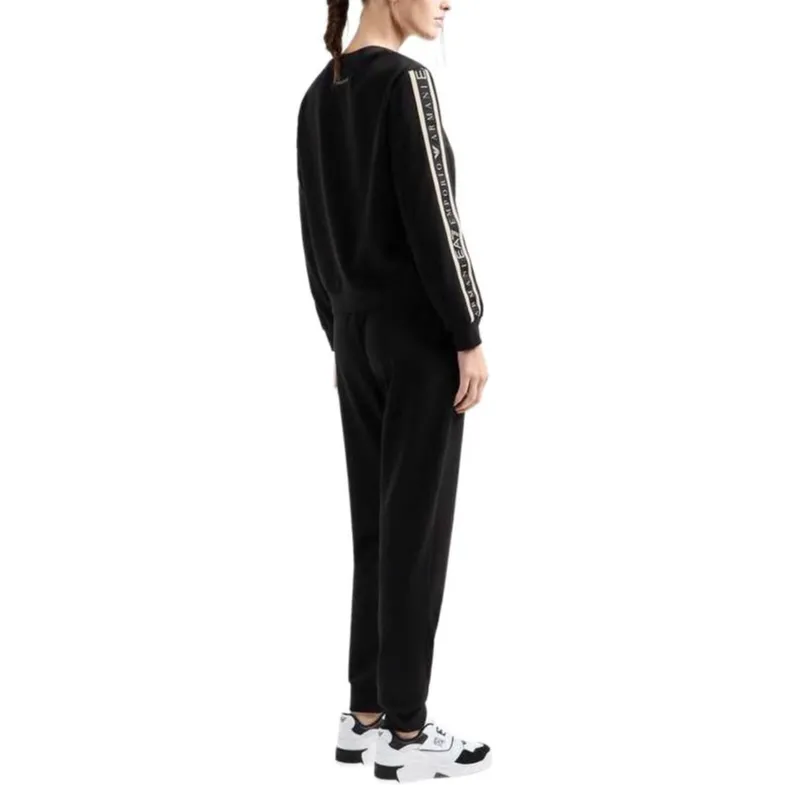 EMPORIO ARMANI EA7 SS25 Sweatshirt Set Women's Black-2