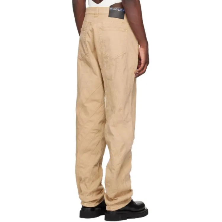 Mugler Jeans Men Beige-1
