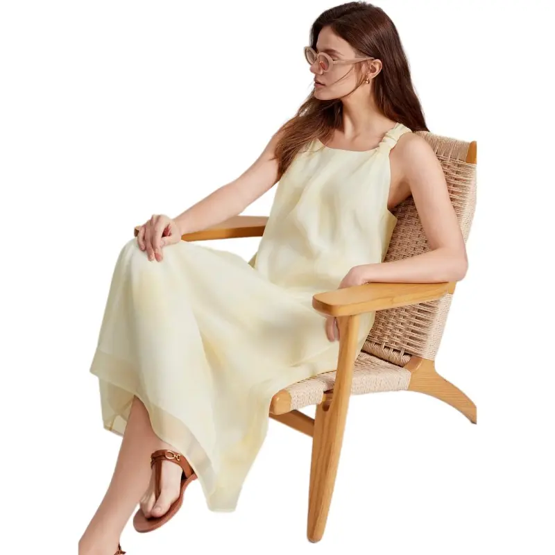 ELLE Slip Dresses Summer Women's-3