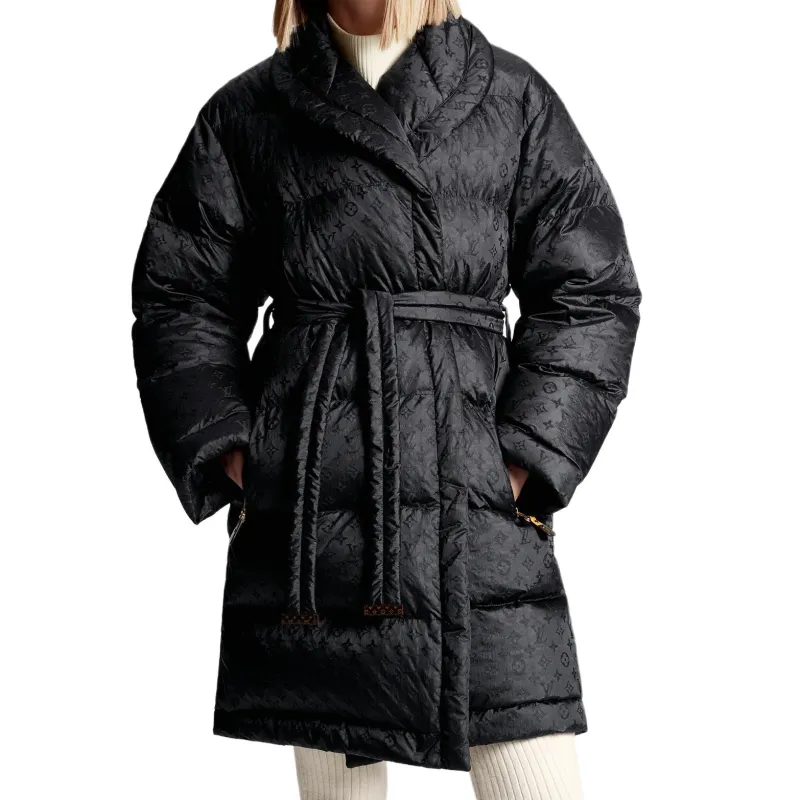 LOUIS VUITTON Monogram Jacquard Puffer Wrap Coat-1