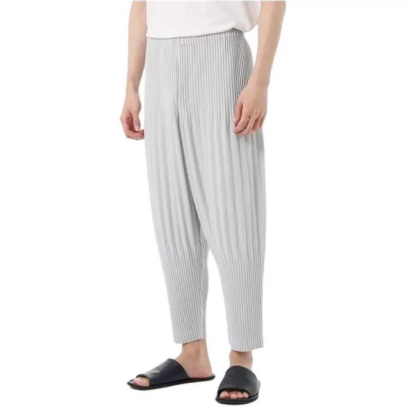 Homme Plissé Issey Miyake Casual Pants Men's Light Gray-2