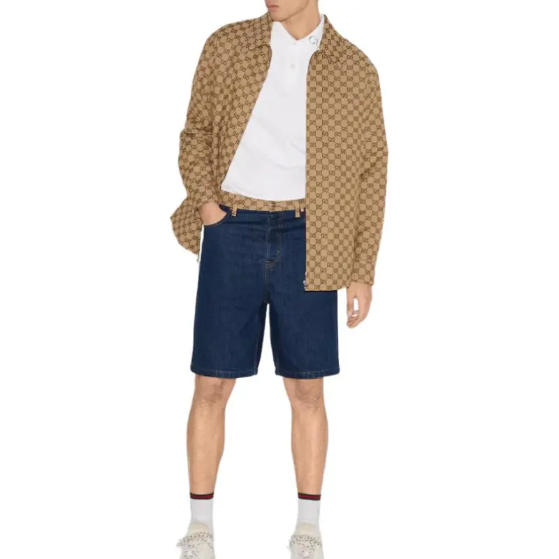 GUCCI Printed Short Sleeve Polo Shirt-4