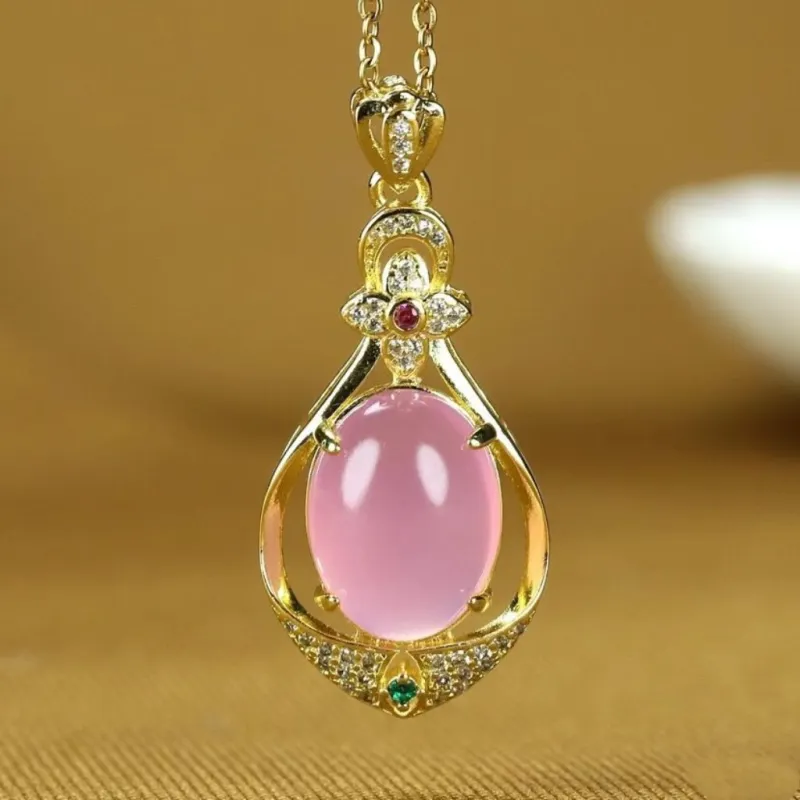 JUNWEN Chalcedony Necklaces Women's-5