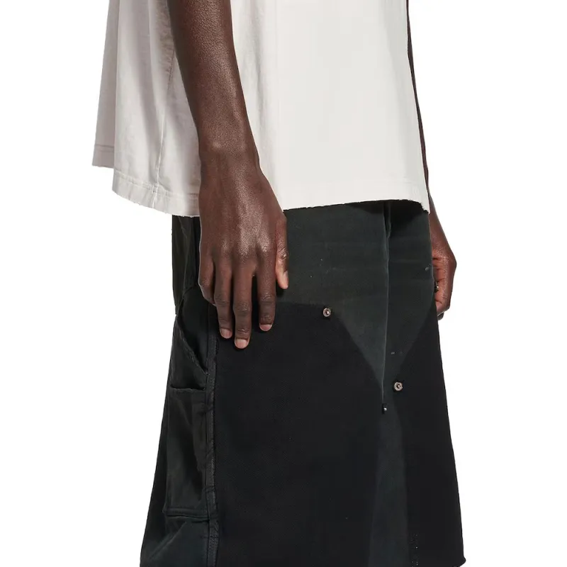 Balenciaga Denim Shorts Loose Fit Men's Black-5