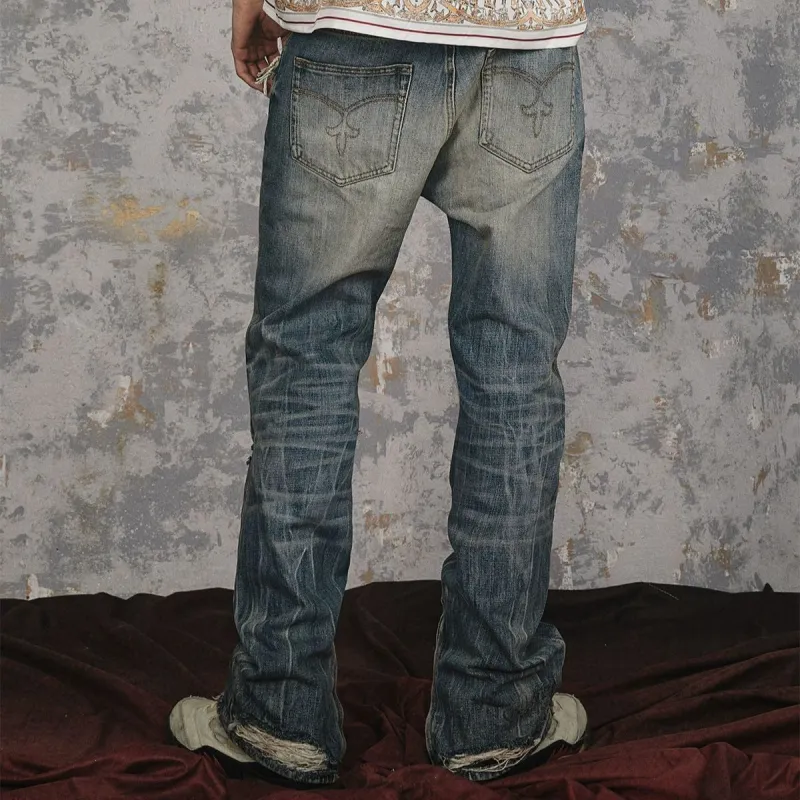GLACIERBOY Jeans Men Washed Blue-4